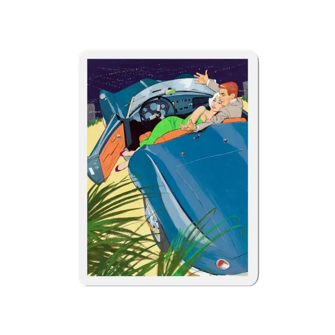 Playboy cartoon illustration, August 1957 (Magazine Illustration) Refrigerator Magnet - The Sticker Space