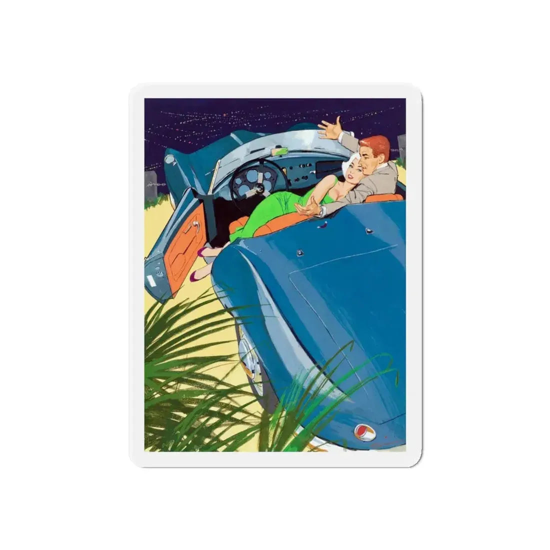 Playboy cartoon illustration, August 1957 (Magazine Illustration) Refrigerator Magnet - The Sticker Space