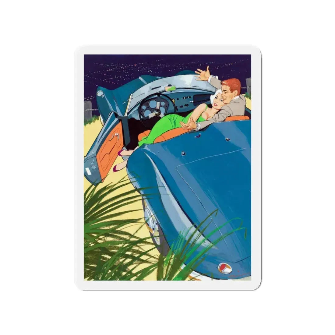 Playboy cartoon illustration, August 1957 (Magazine Illustration) Refrigerator Magnet - The Sticker Space