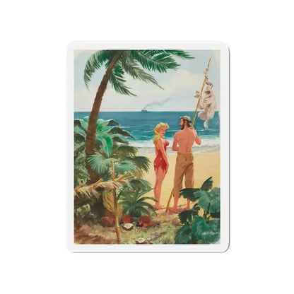 Playboy cartoon illustration, page 26, April 1959 (Magazine Illustration) Refrigerator Magnet 4 Inch Die-Cut - The Sticker Space