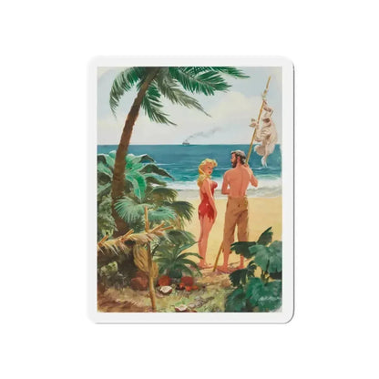 Playboy cartoon illustration, page 26, April 1959 (Magazine Illustration) Refrigerator Magnet 5 Inch Die-Cut - The Sticker Space