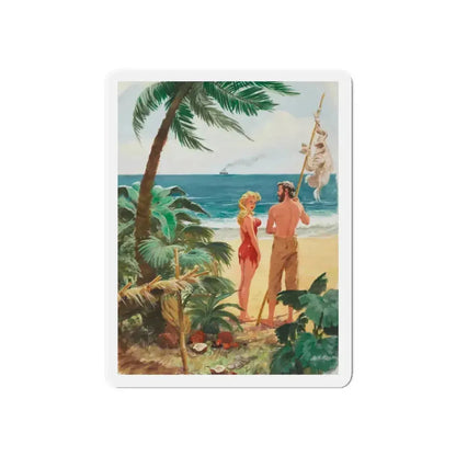 Playboy cartoon illustration, page 26, April 1959 (Magazine Illustration) Refrigerator Magnet 6 Inch Die-Cut - The Sticker Space