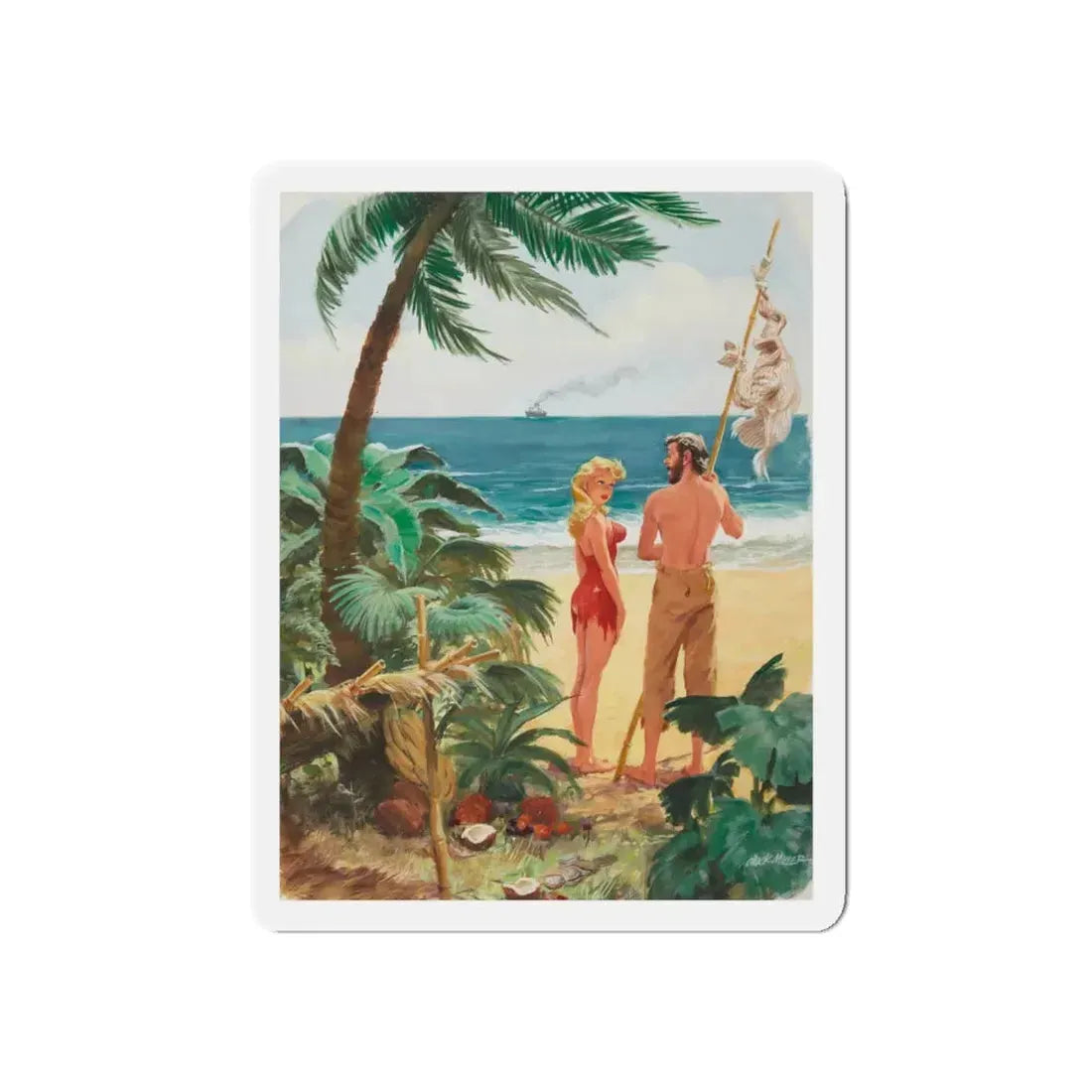 Playboy cartoon illustration, page 26, April 1959 (Magazine Illustration) Refrigerator Magnet - The Sticker Space