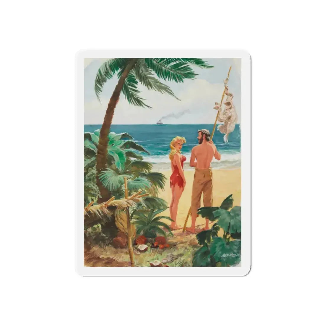 Playboy cartoon illustration, page 26, April 1959 (Magazine Illustration) Refrigerator Magnet - The Sticker Space