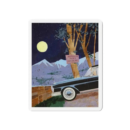 Playboy cartoon illustration, page 54, May 1962 (Magazine Illustration) Refrigerator Magnet 5 Inch Die-Cut - The Sticker Space