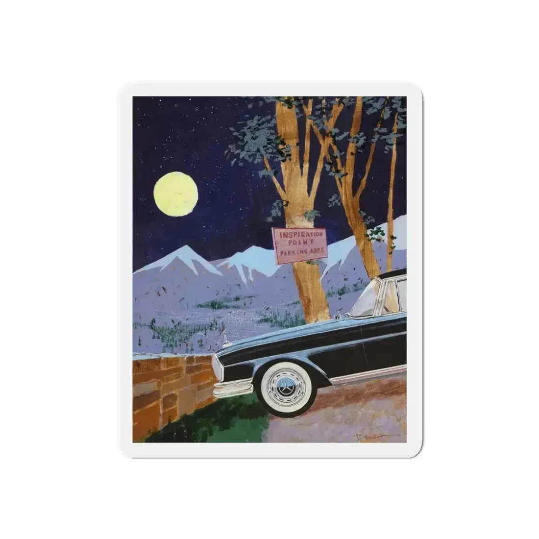 Playboy cartoon illustration, page 54, May 1962 (Magazine Illustration) Refrigerator Magnet 6 Inch Die-Cut - The Sticker Space