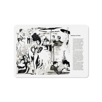 Playboys of Paris (2), Jem magazine, May 1957 (Magazine Illustration) Refrigerator Magnet - The Sticker Space