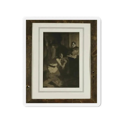 Pleading the Cross (Magazine Illustration) Refrigerator Magnet 2 Inch Die-Cut - The Sticker Space