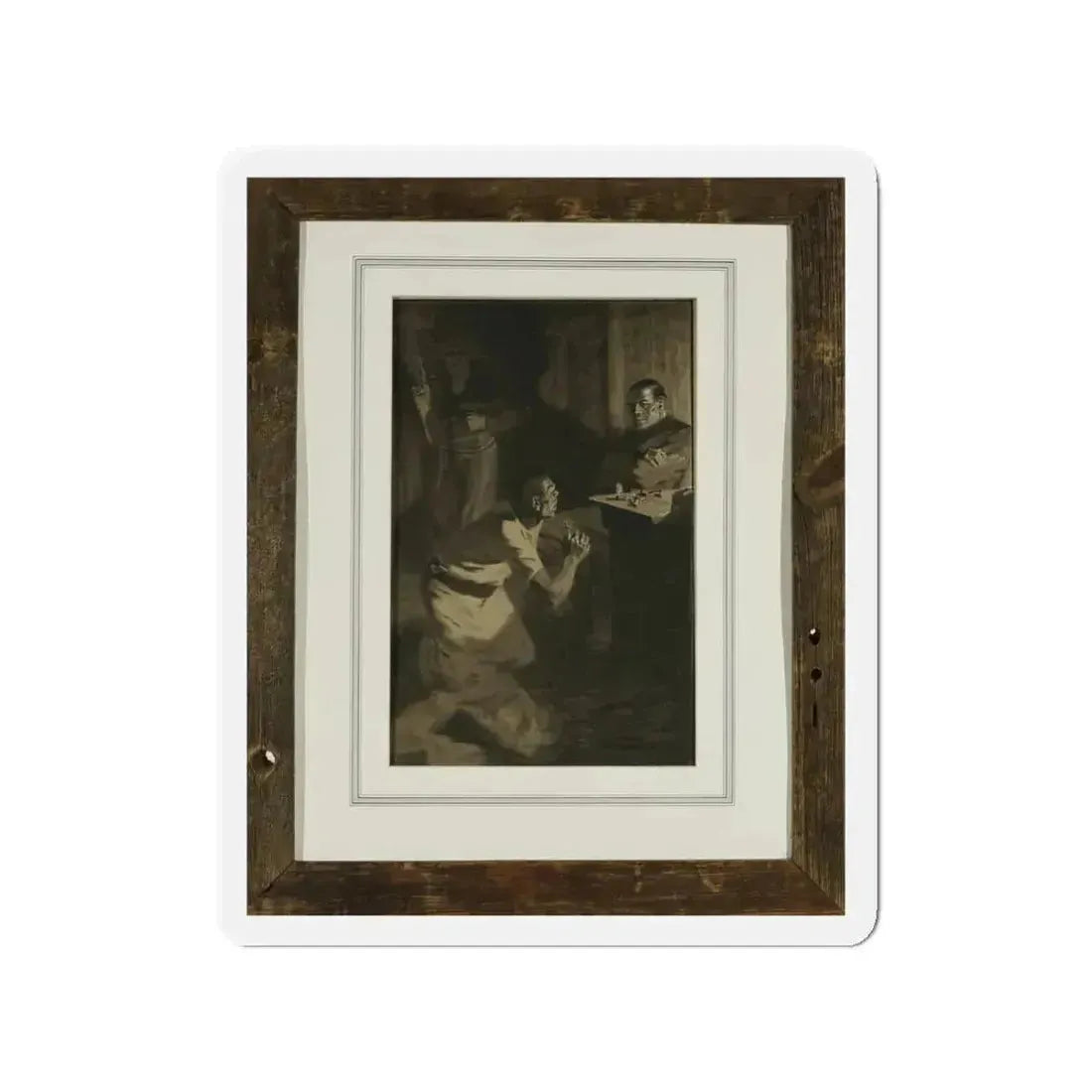 Pleading the Cross (Magazine Illustration) Refrigerator Magnet 3 Inch Die-Cut - The Sticker Space