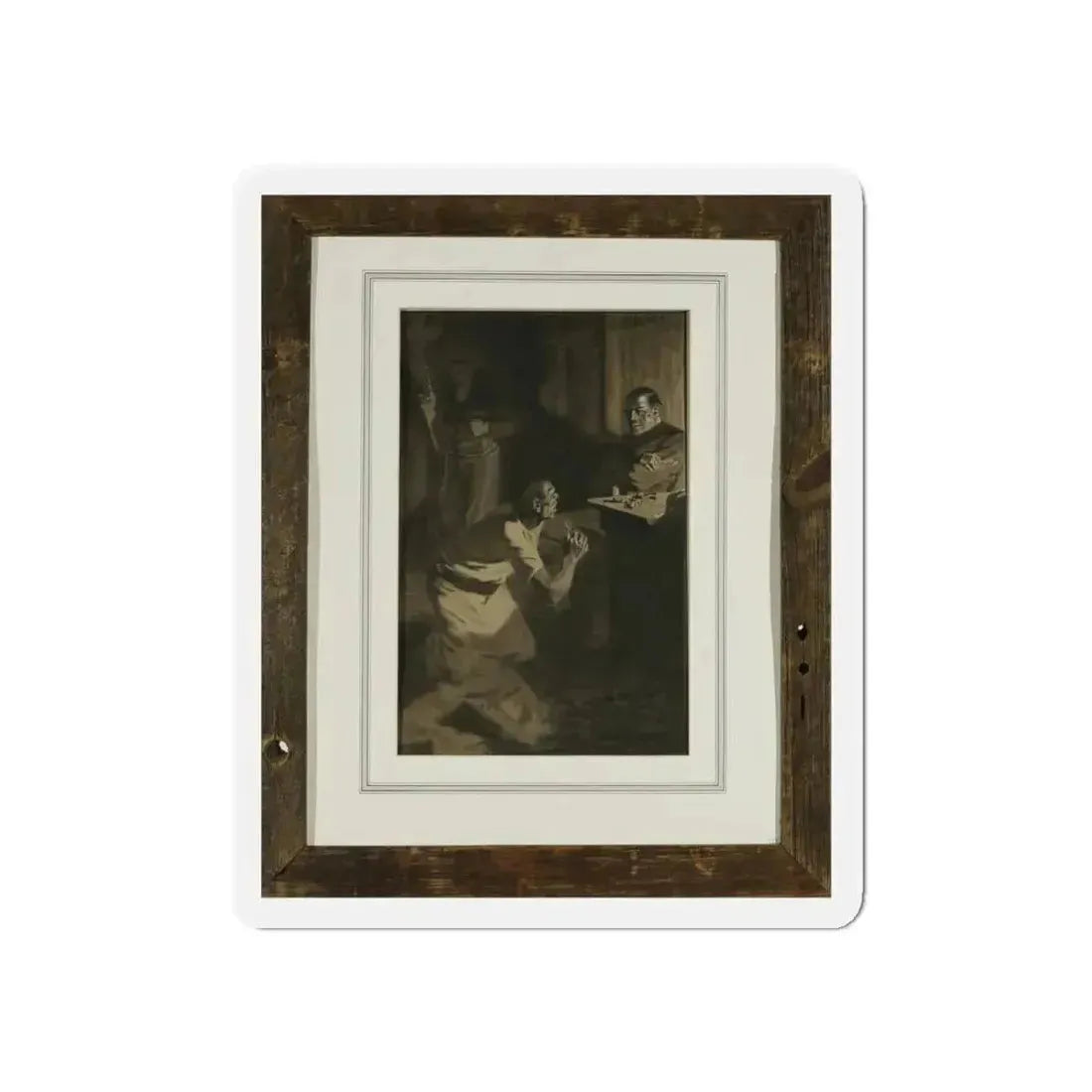 Pleading the Cross (Magazine Illustration) Refrigerator Magnet 6 Inch Die-Cut - The Sticker Space