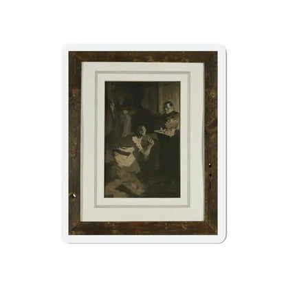 Pleading the Cross (Magazine Illustration) Refrigerator Magnet 6 Inch Die-Cut - The Sticker Space