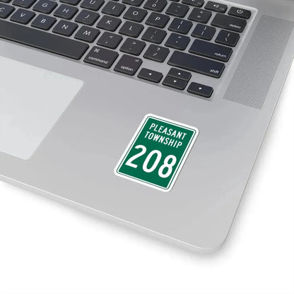 Pleasant Township Route 208 Logan County Ohio (Ohio) (Road Sign) STICKER Vinyl Kiss-Cut Decal - The Sticker Space
