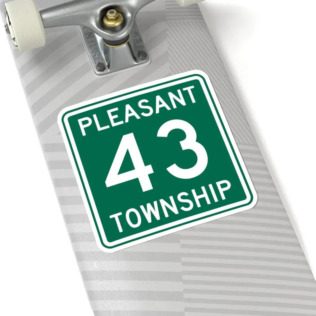 Pleasant Township Route 43 Logan County Ohio (Ohio) (Road Sign) STICKER Vinyl Kiss-Cut Decal - The Sticker Space