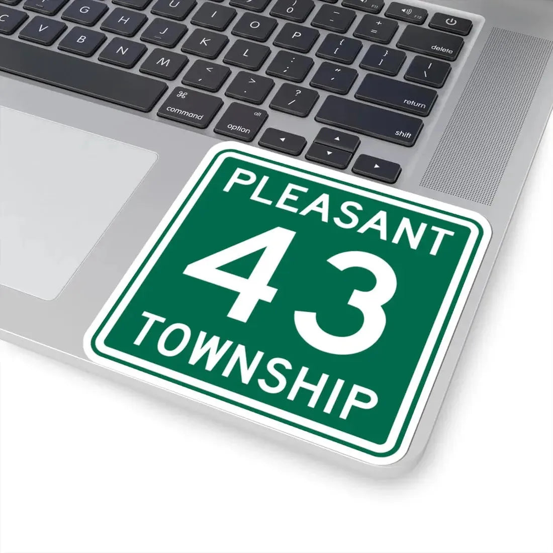 Pleasant Township Route 43 Logan County Ohio (Ohio) (Road Sign) STICKER Vinyl Kiss-Cut Decal - The Sticker Space