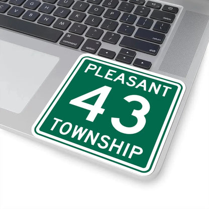 Pleasant Township Route 43 Logan County Ohio (Ohio) (Road Sign) STICKER Vinyl Kiss-Cut Decal - The Sticker Space