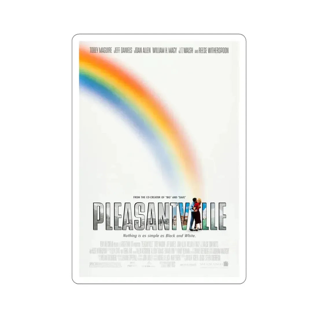 Pleasantville 1998 Movie Poster STICKER Vinyl Die-Cut Decal 5 Inch - The Sticker Space