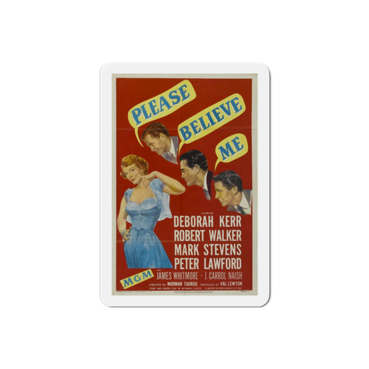 Please Believe Me 1950 Movie Poster Die-Cut Magnet-2 Inch-The Sticker Space