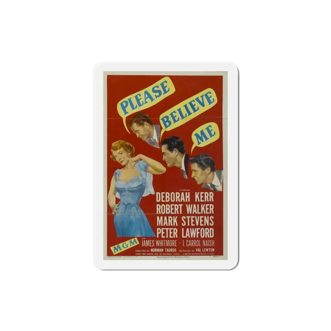 Please Believe Me 1950 Movie Poster Refrigerator Magnet - The Sticker Space