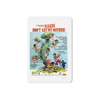 PLEASE DON'T EAT MY MOTHER 1973 Movie Poster - Refrigerator Magnet 6 Inch Die-Cut - The Sticker Space