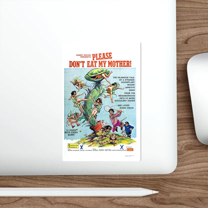 PLEASE DON'T EAT MY MOTHER 1973 Movie Poster STICKER Vinyl Die-Cut Decal-The Sticker Space