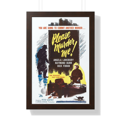 PLEASE MURDER ME 1956 - Framed Movie Poster-16″ x 24″-The Sticker Space