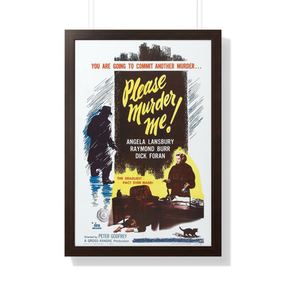 PLEASE MURDER ME 1956 - Framed Movie Poster-20" x 30"-The Sticker Space