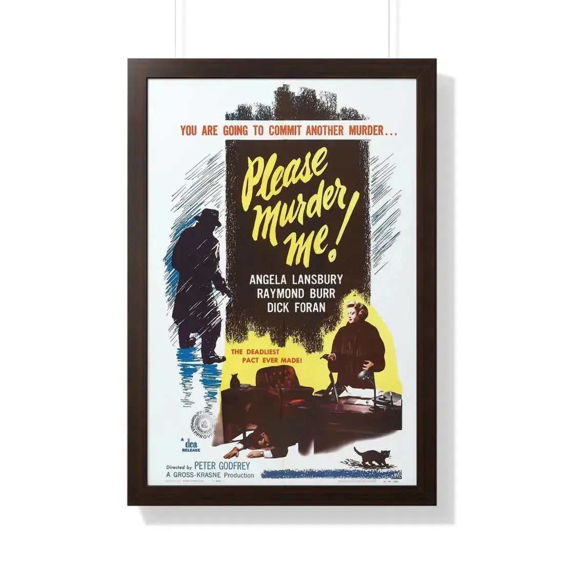 PLEASE MURDER ME 1956 - Framed Movie Poster - The Sticker Space