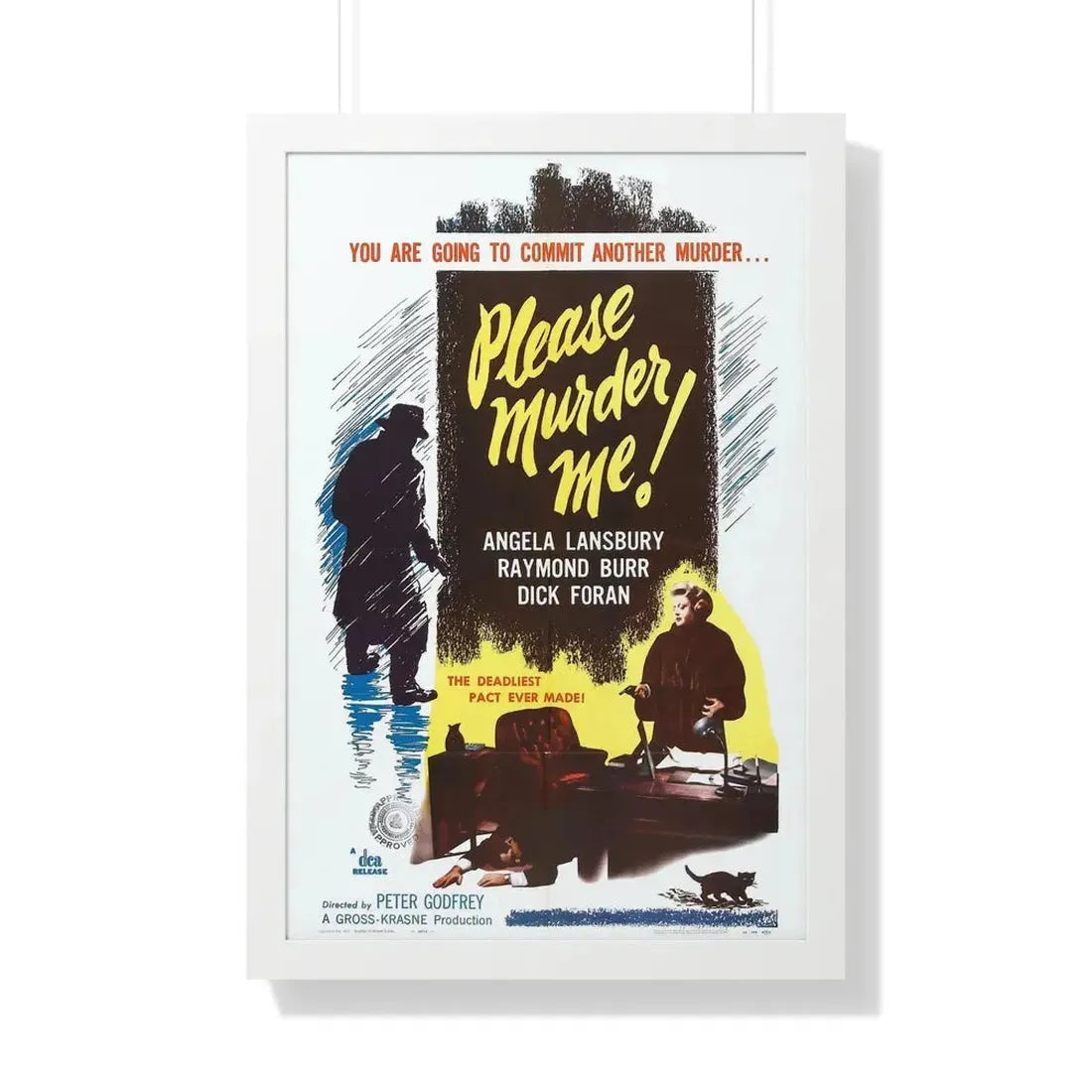PLEASE MURDER ME 1956 - Framed Movie Poster - The Sticker Space