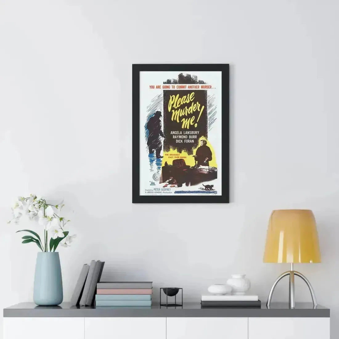 PLEASE MURDER ME 1956 - Framed Movie Poster - The Sticker Space