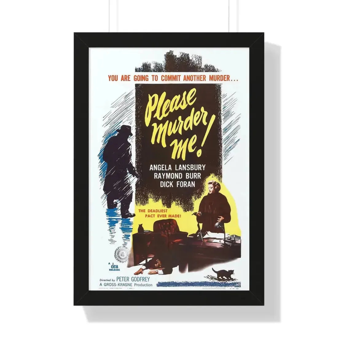 PLEASE MURDER ME 1956 - Framed Movie Poster - The Sticker Space