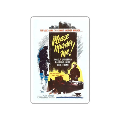 PLEASE MURDER ME 1956 Movie Poster STICKER Vinyl Die-Cut Decal 3 Inch - The Sticker Space