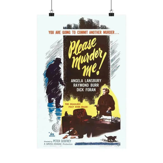 PLEASE MURDER ME 1956 - Paper Movie Poster 12″ x 18″ Matte - The Sticker Space