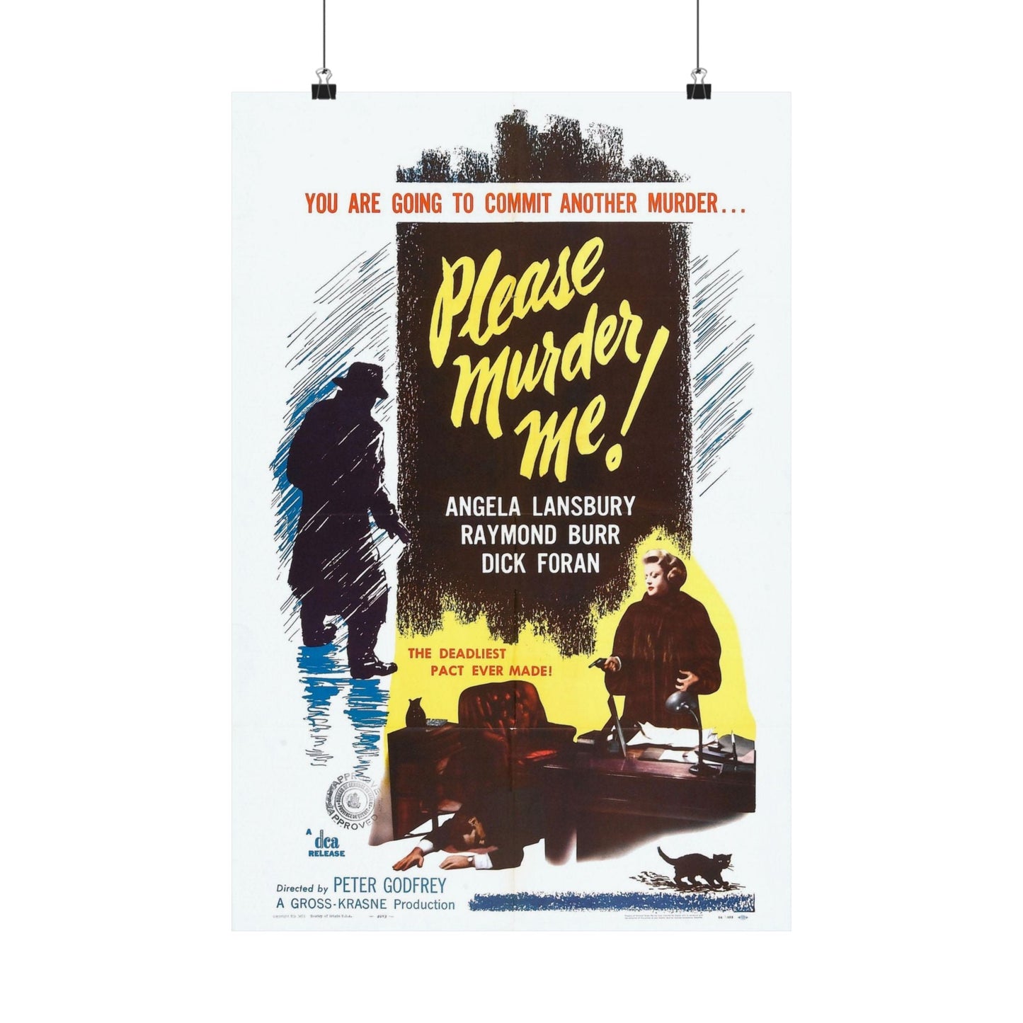 PLEASE MURDER ME 1956 - Paper Movie Poster-16″ x 24″-The Sticker Space