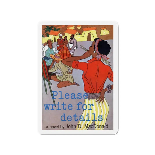Please Write for Details, 1959 (Magazine Illustration) Refrigerator Magnet 2 Inch Die-Cut - The Sticker Space