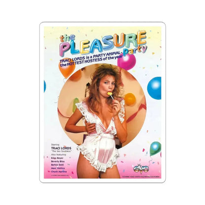 PLEASURE PARTY 1975 Movie Poster - STICKER Vinyl Kiss-Cut Decal 6 Inch White - The Sticker Space