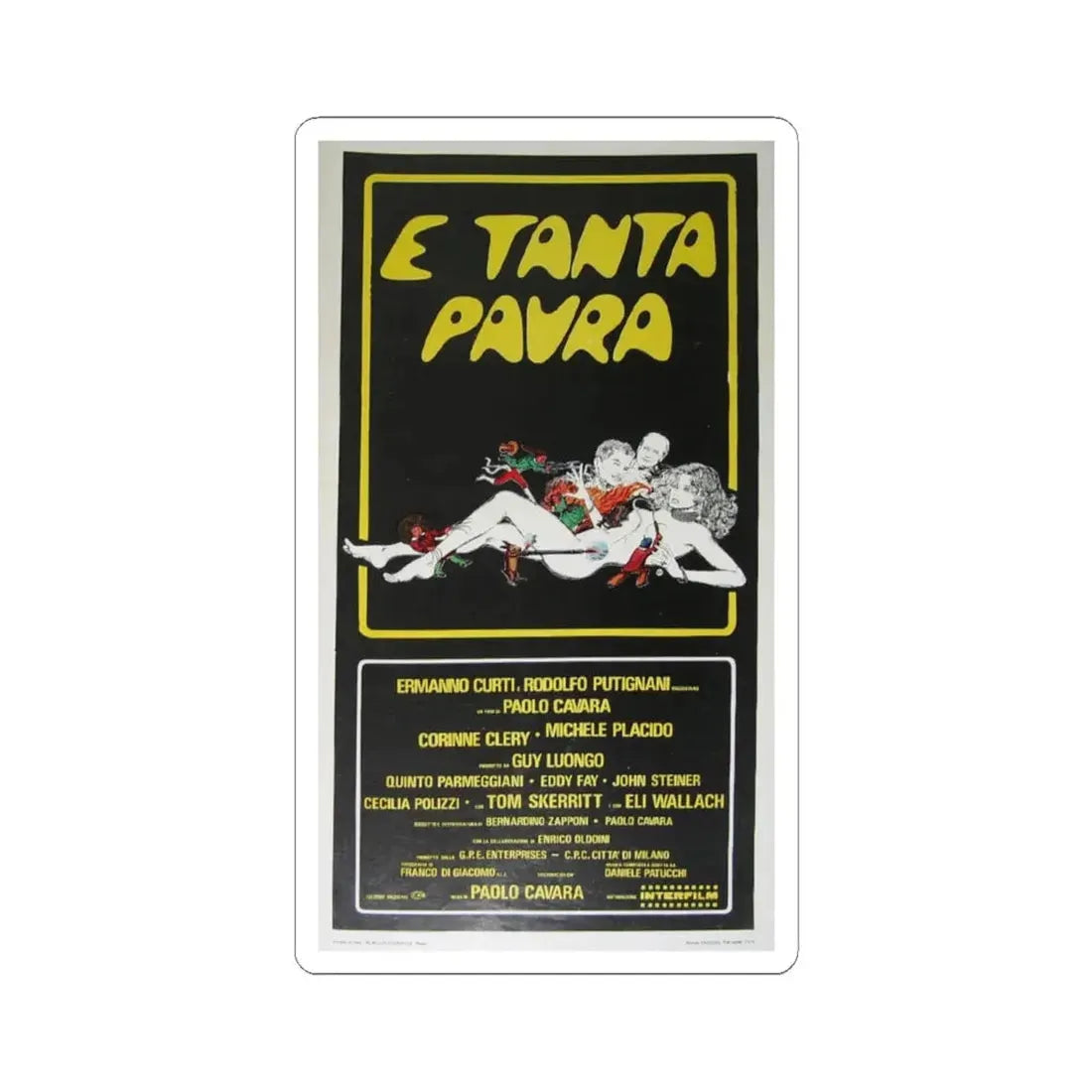 PLOT OF FEAR 1976 Movie Poster - STICKER Vinyl Kiss-Cut Decal 6 Inch White - The Sticker Space