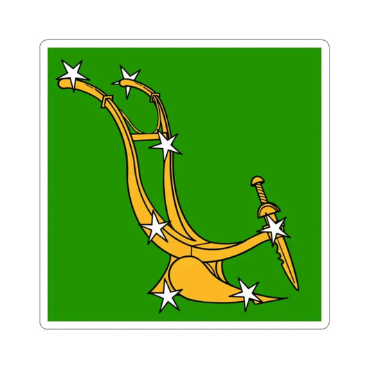 Plough and Stars flag (Ireland) STICKER Vinyl Kiss-Cut Decal 2 Inch White - The Sticker Space