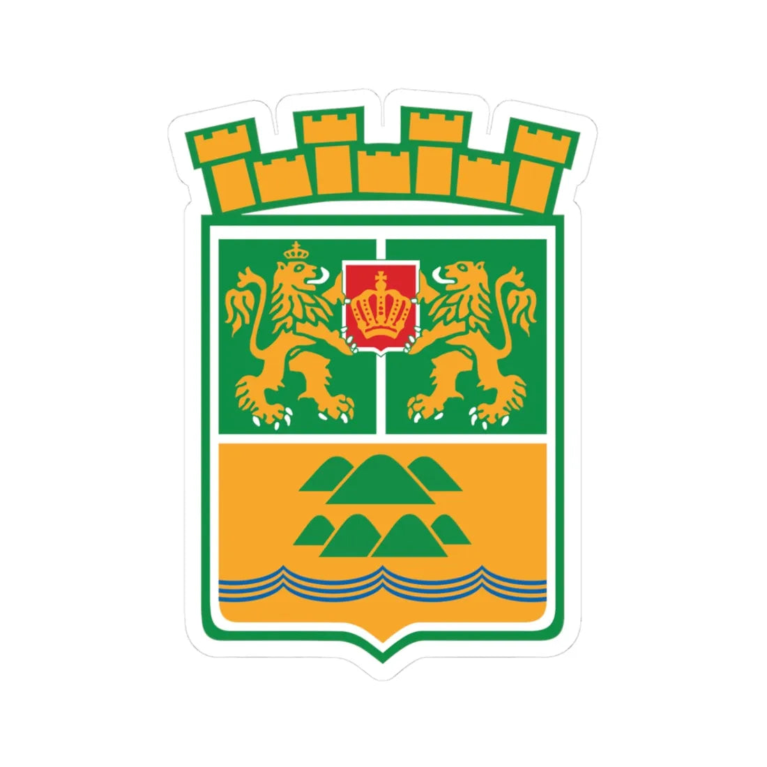 Plovdiv-coat-of-arms (Bulgaria) (Coat of Arms) STICKER Vinyl Kiss-Cut Decal 3 Inch White - The Sticker Space