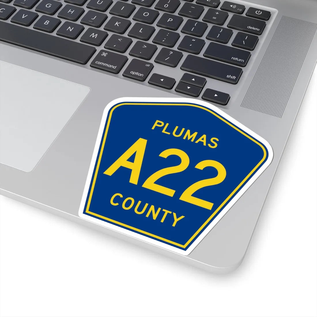 Plumas County A22 (California) (Road Sign) STICKER Vinyl Kiss-Cut Decal - The Sticker Space