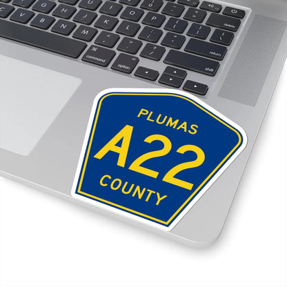 Plumas County A22 (California) (Road Sign) STICKER Vinyl Kiss-Cut Decal - The Sticker Space