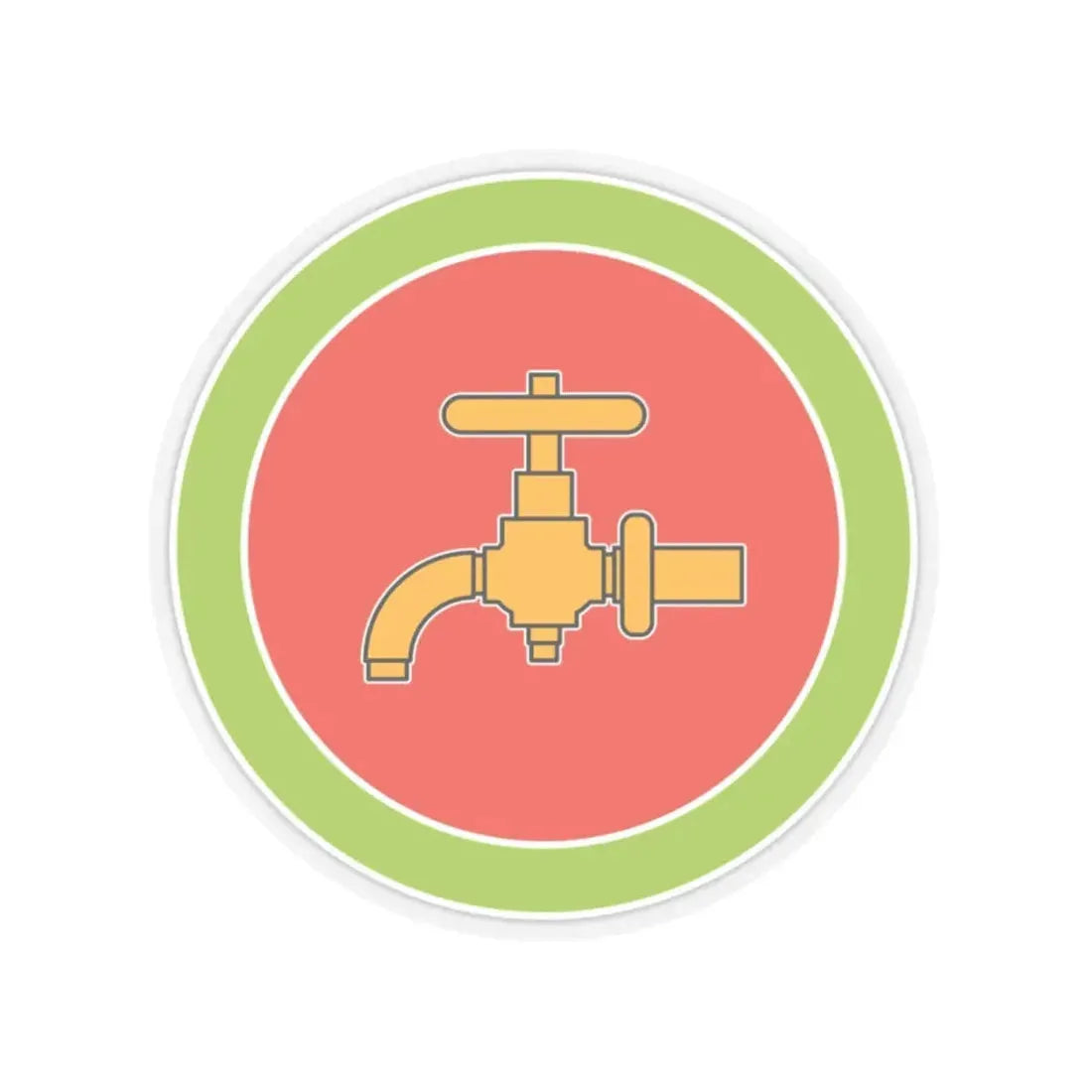 Plumbing (Boy Scout Merit Badge) STICKER Vinyl Kiss-Cut Decal 2 Inch Transparent - The Sticker Space