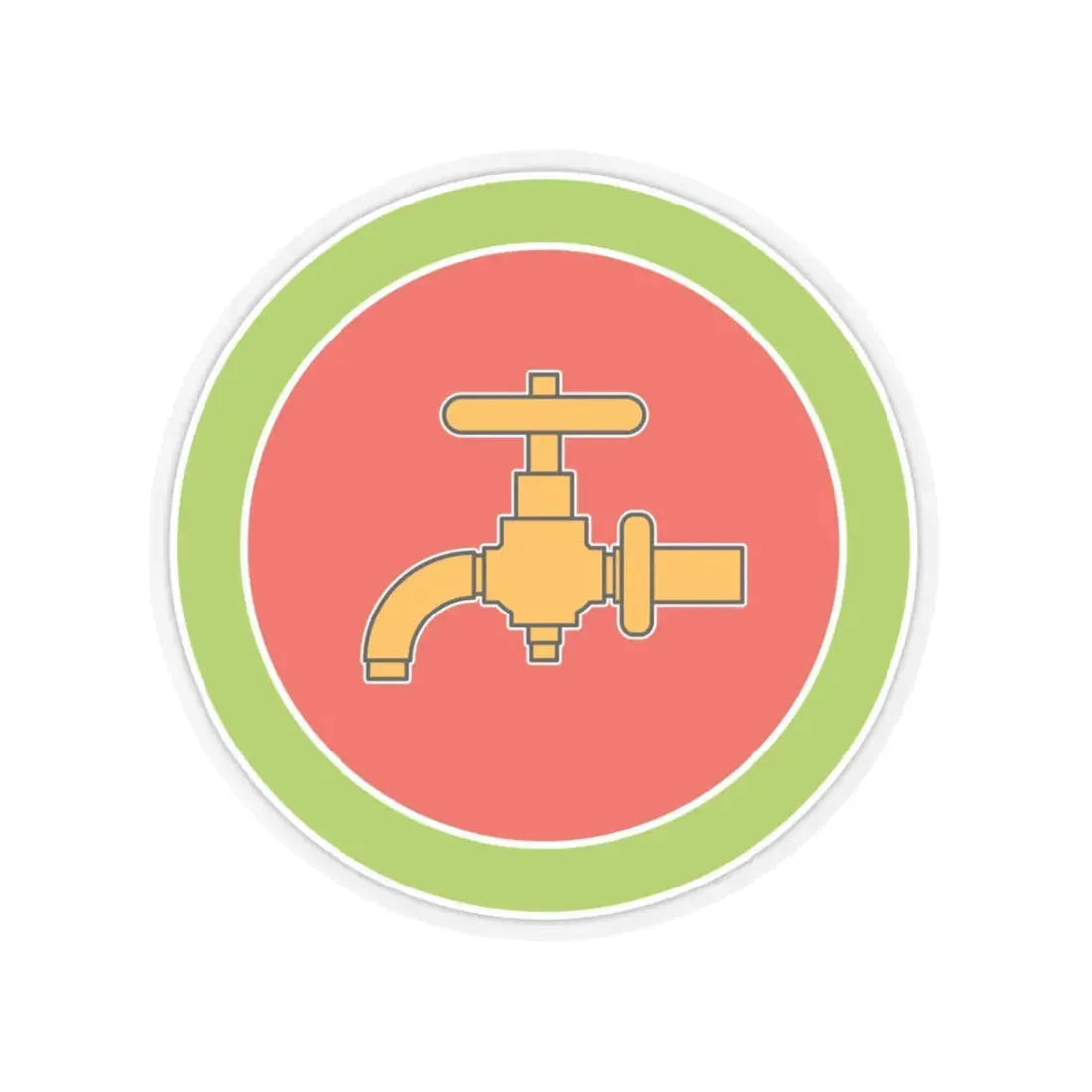 Plumbing (Boy Scout Merit Badge) STICKER Vinyl Kiss-Cut Decal 3 Inch Transparent - The Sticker Space