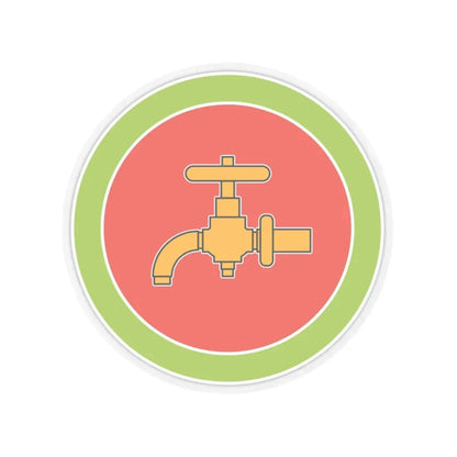 Plumbing (Boy Scout Merit Badge) STICKER Vinyl Kiss-Cut Decal 3 Inch Transparent - The Sticker Space
