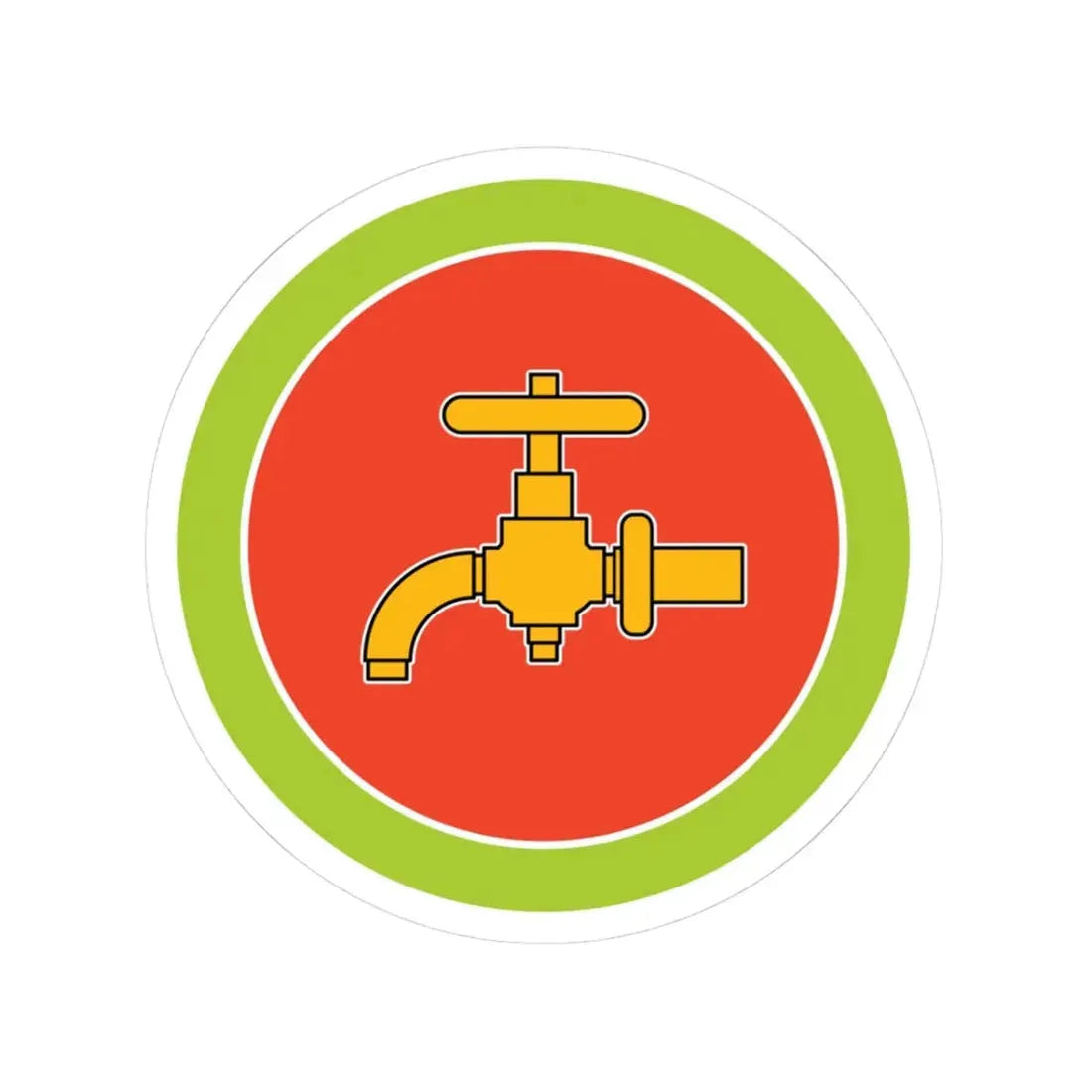 Plumbing (Boy Scout Merit Badge) STICKER Vinyl Kiss-Cut Decal 3 Inch White - The Sticker Space