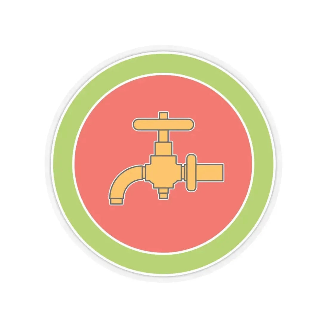 Plumbing (Boy Scout Merit Badge) STICKER Vinyl Kiss-Cut Decal 4 Inch Transparent - The Sticker Space