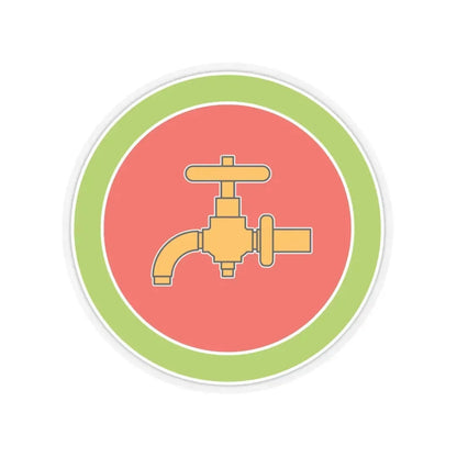 Plumbing (Boy Scout Merit Badge) STICKER Vinyl Kiss-Cut Decal 4 Inch Transparent - The Sticker Space