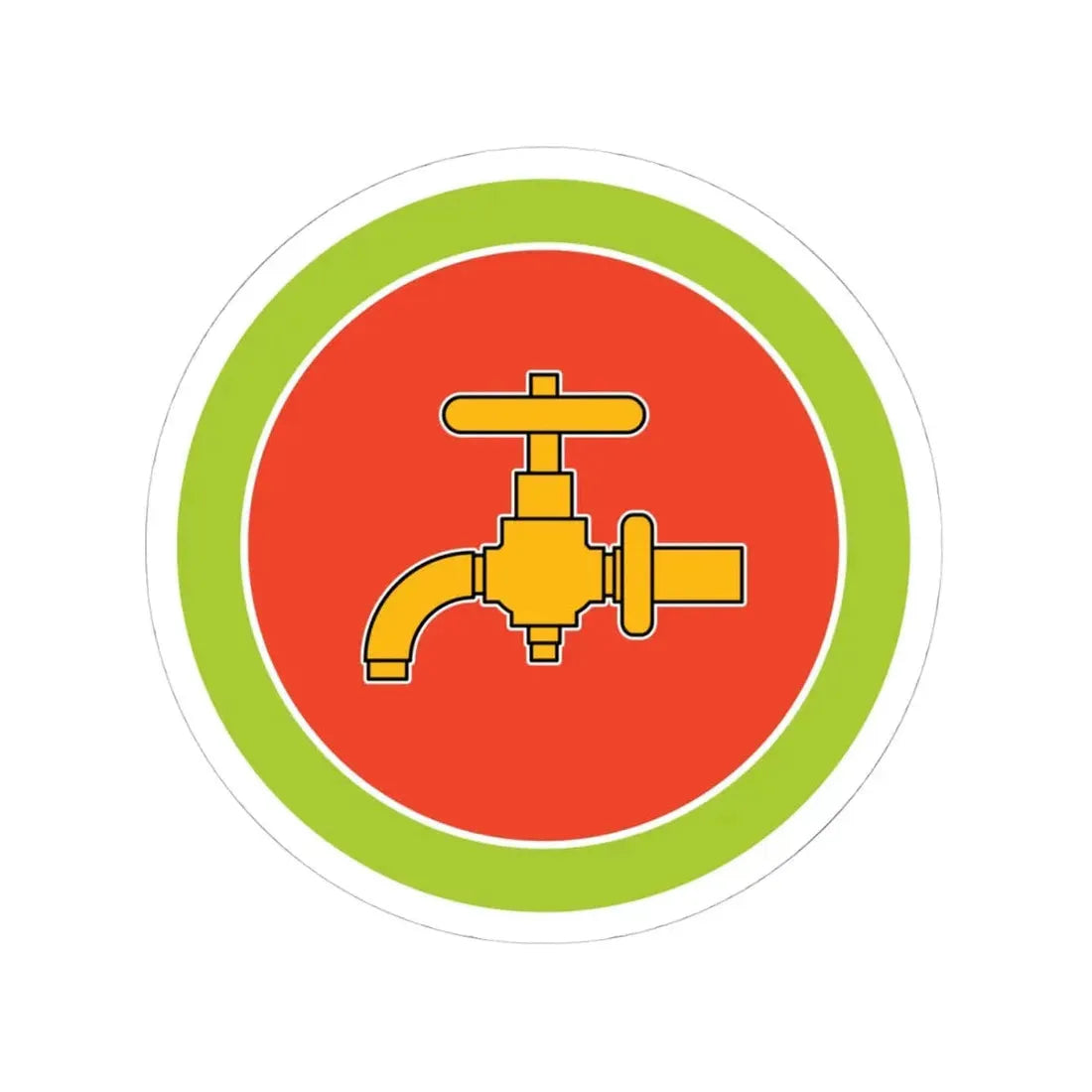 Plumbing (Boy Scout Merit Badge) STICKER Vinyl Kiss-Cut Decal 4 Inch White - The Sticker Space