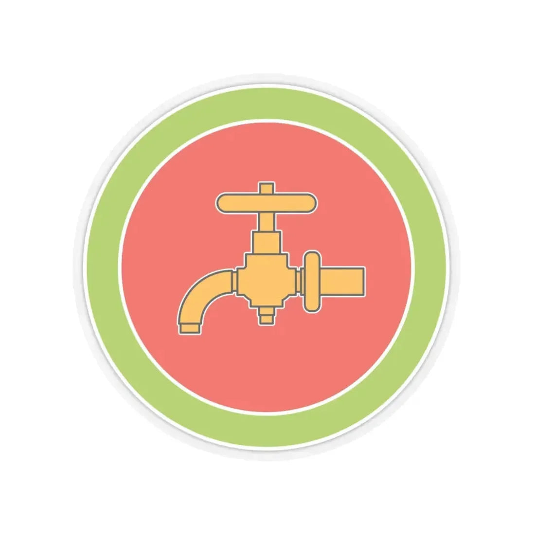 Plumbing (Boy Scout Merit Badge) STICKER Vinyl Kiss-Cut Decal 6 Inch Transparent - The Sticker Space