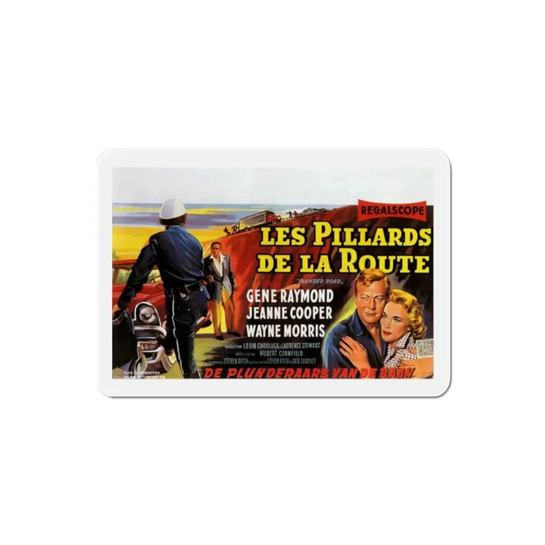 Plunder Road 1957 Movie Poster Refrigerator Magnet - The Sticker Space