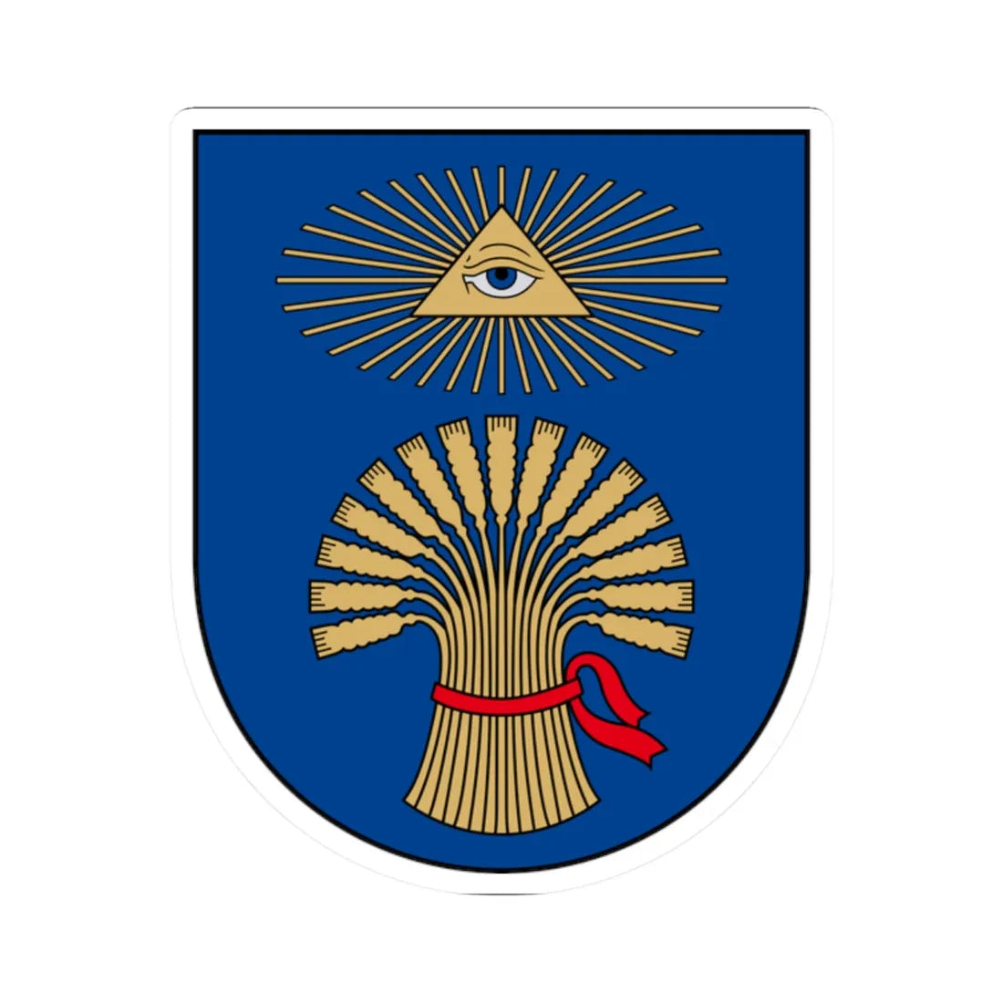 Plungė COA (Lithuania) (Coat of Arms) STICKER Vinyl Kiss-Cut Decal 2 Inch White - The Sticker Space